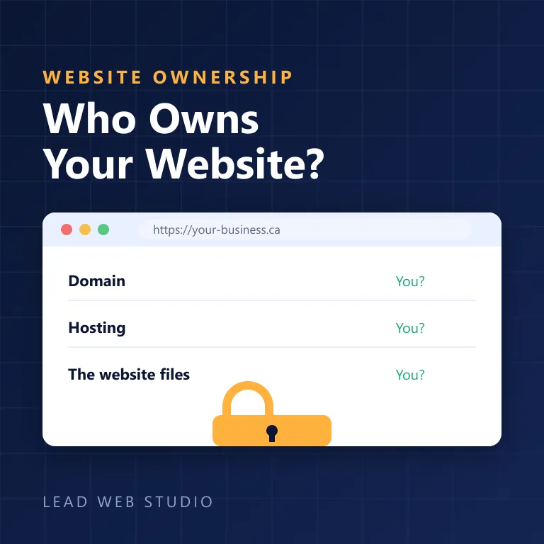 Who owns your website — domain, hosting and website files, and who holds the keys