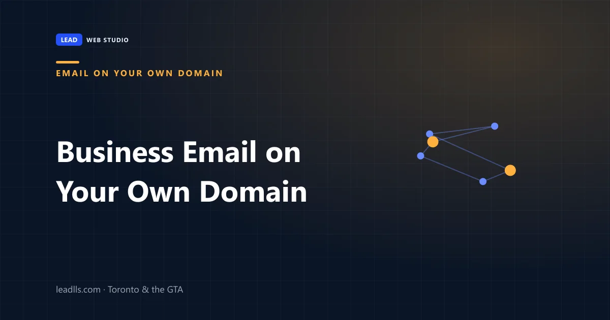 Business email on your own domain — what forwarding, aliases and a real mailbox actually cost