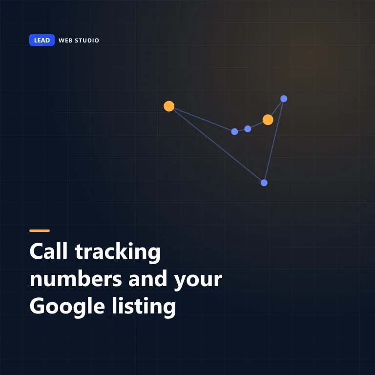 Cover graphic reading: Call tracking numbers and your Google listing