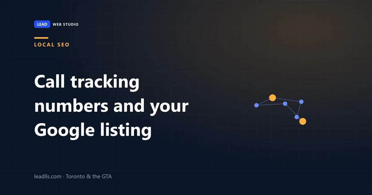 Title card: call tracking numbers and your Google listing, a local SEO guide