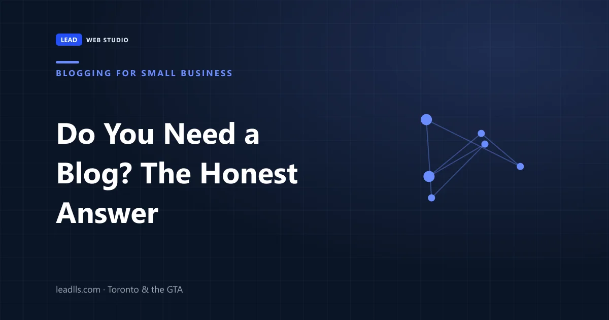 Does a small business need a blog on its website โ an honest answer