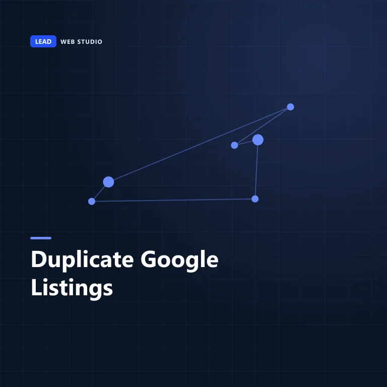 Two Google Business Profile cards for the same business on a map