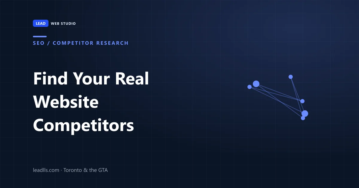 Finding the real website competitors for a small business in search results
