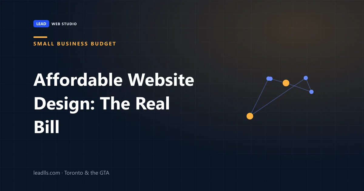 Affordable website design for a small business — what the real bill looks like
