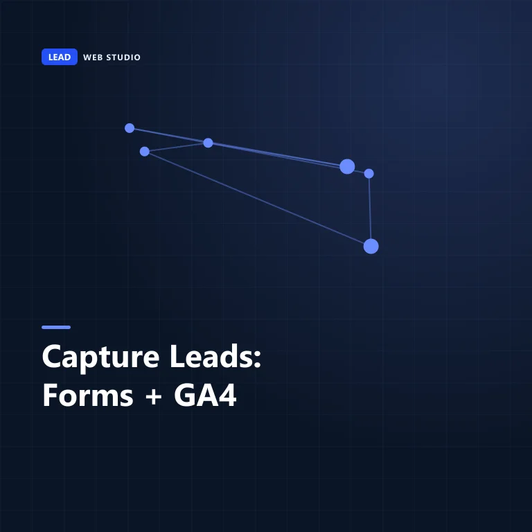 How to capture leads on your website — forms, booking widgets and GA4 tracking