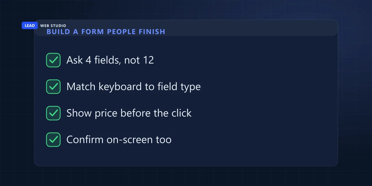 Four steps to build a contact form people actually finish, not abandon