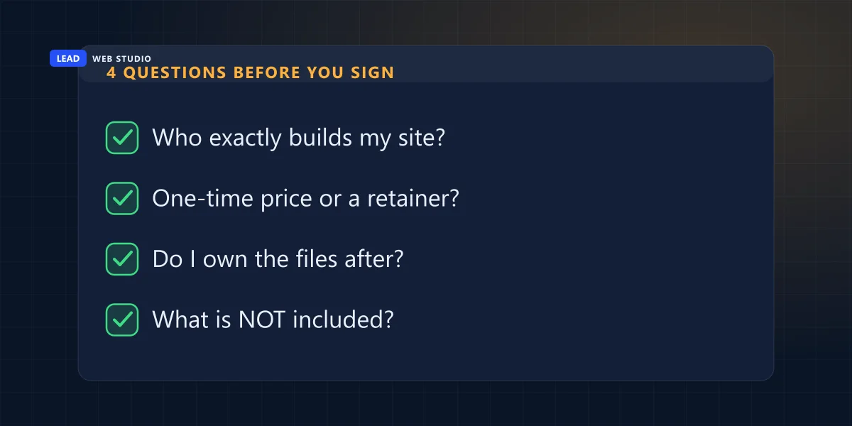 Four questions to ask a web design agency before you sign a contract