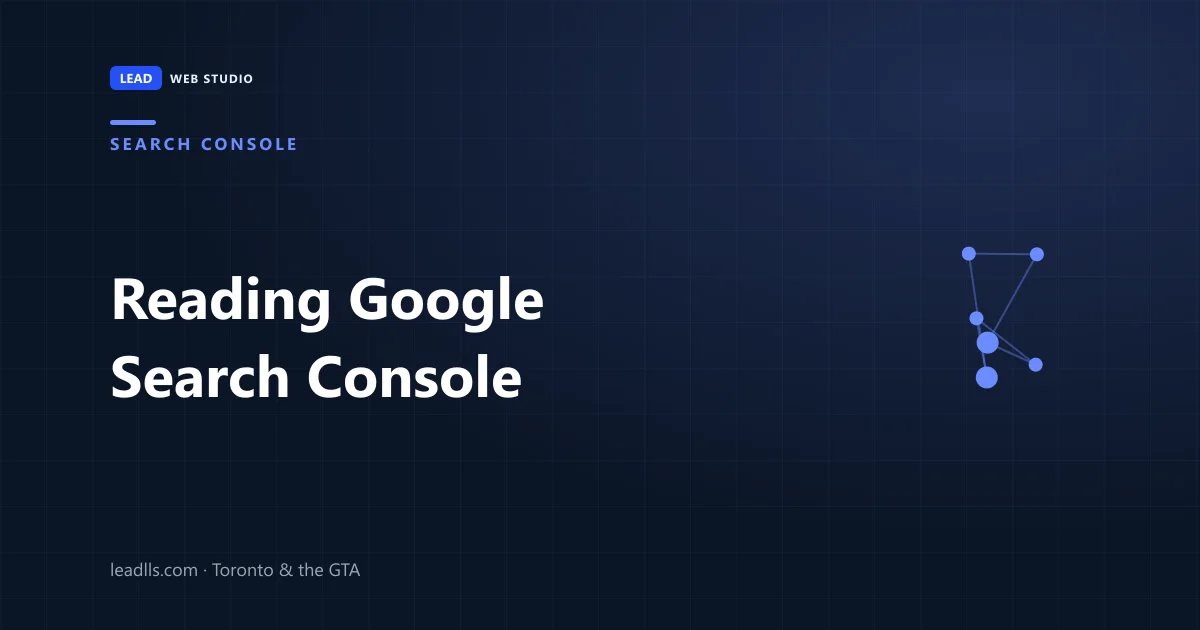Reading the four numbers in a Google Search Console performance report