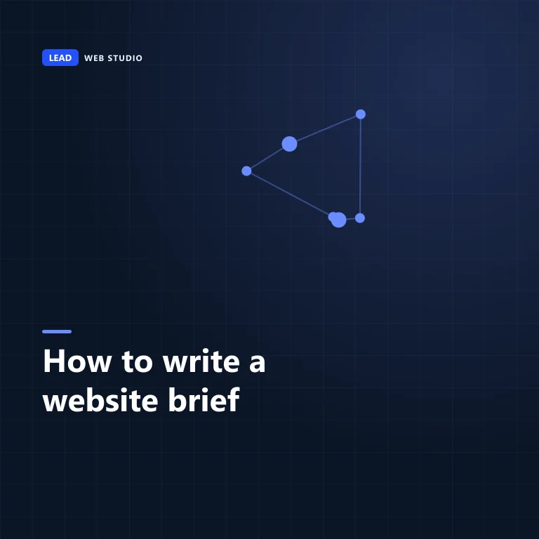 Cover graphic reading: How to write a website brief