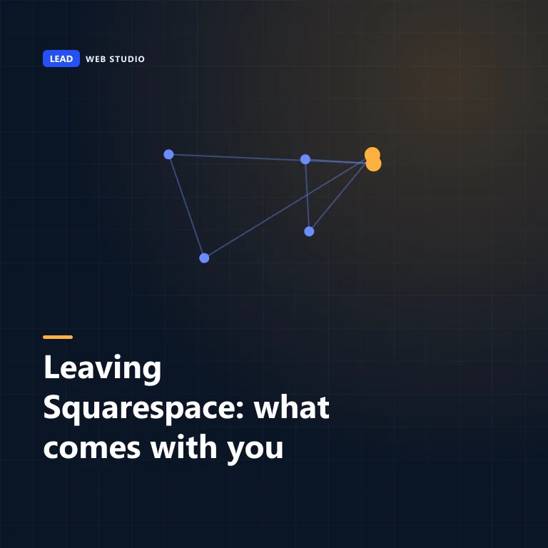 Cover graphic reading: Leaving Squarespace, what comes with you