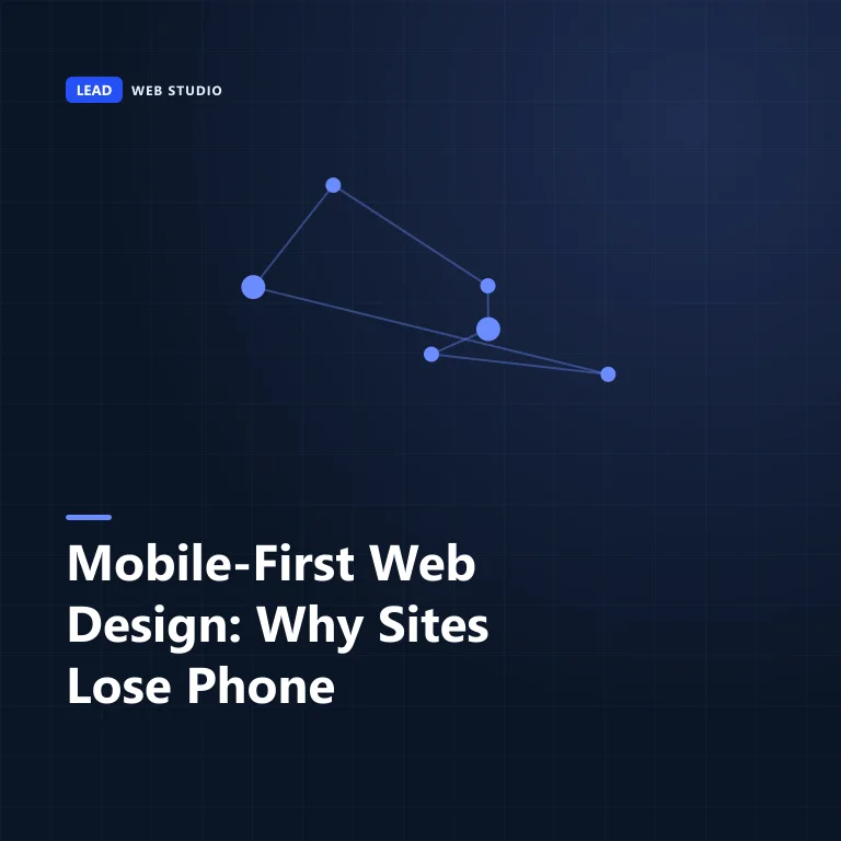 Mobile-first web design for Toronto businesses — why phone visitors quietly leave a site