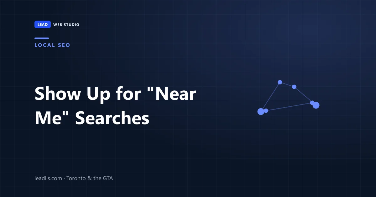 How a business actually shows up for near me searches — location signals, not keywords