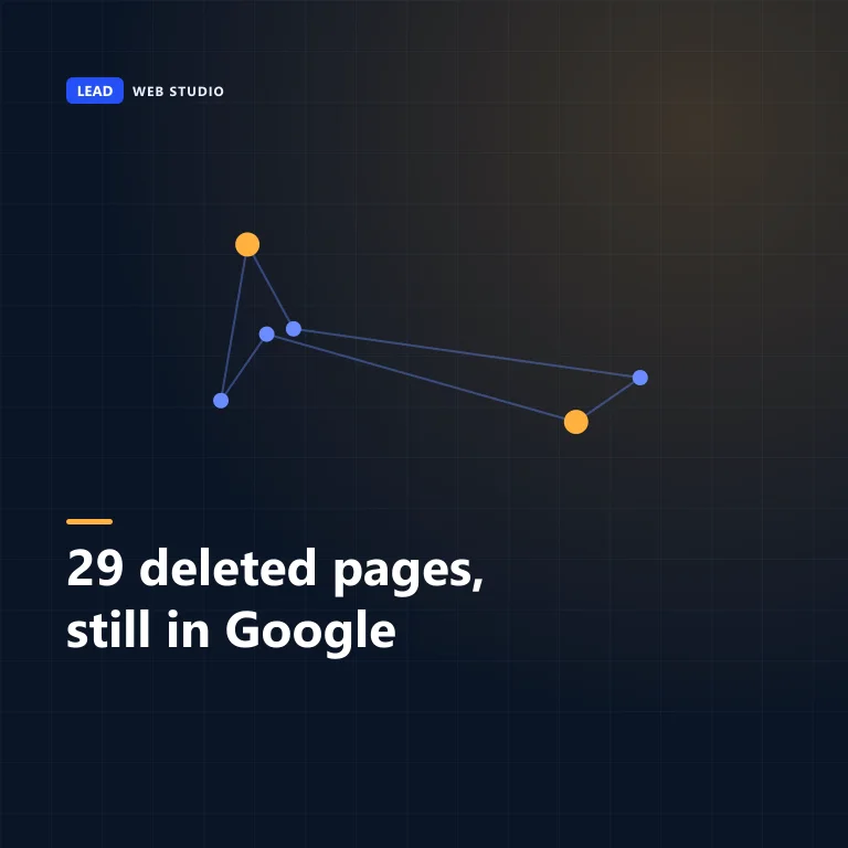 Cover graphic reading: 29 deleted pages, still in Google