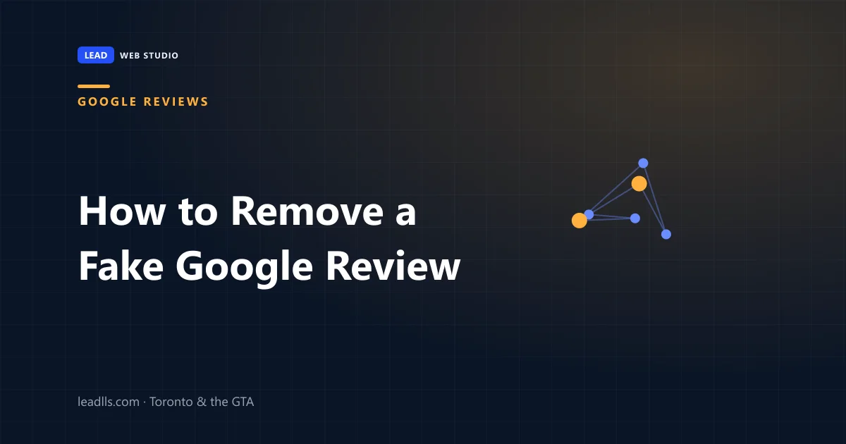 Title card: how to remove a fake Google review from a Business Profile
