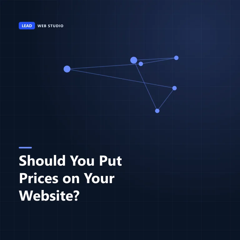 Deciding whether to publish prices on a small business website