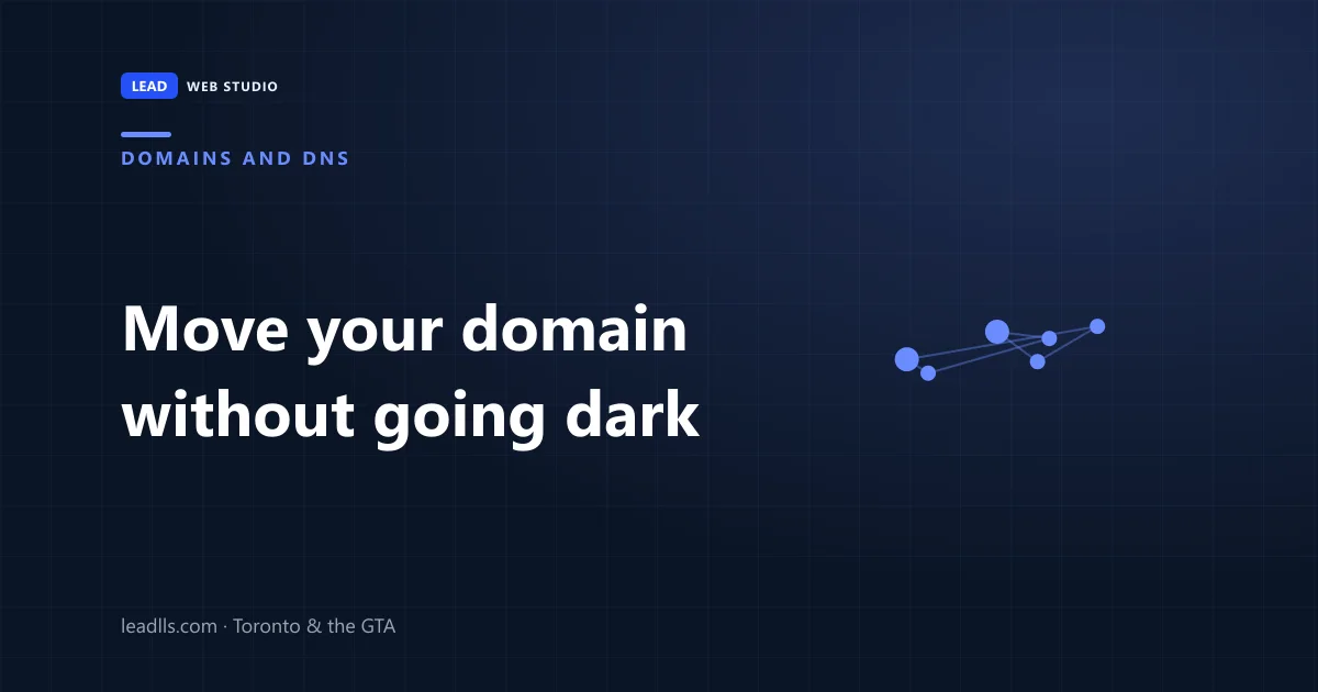 Title card: how to transfer a domain to a new registrar without the website or email going down