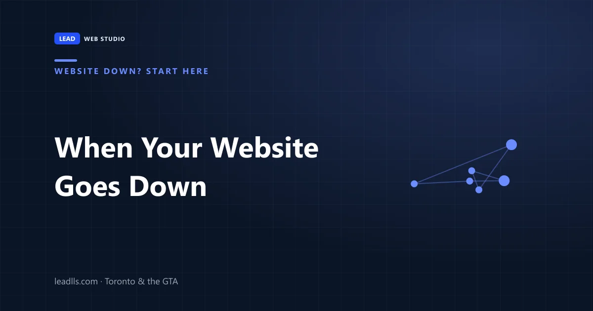 What to do when your website is down — the ten-minute triage for a small business owner