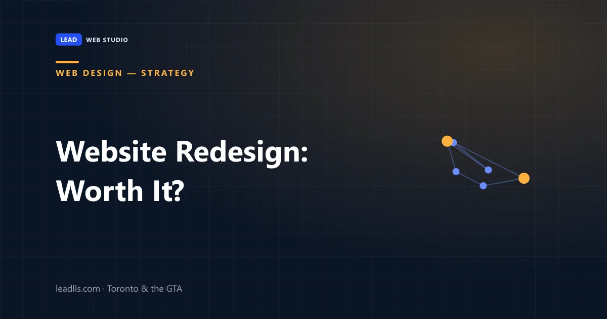 Website redesign decision guide โ when it's worth it and when it's a waste of money
