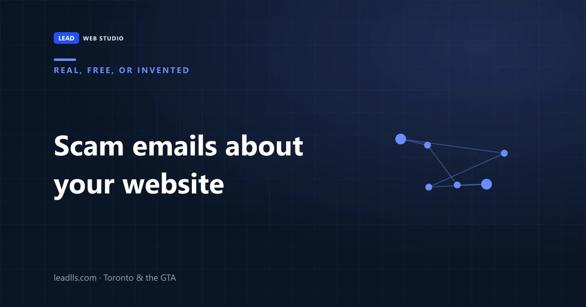How to tell a real notice about your website from a scam email or cold call