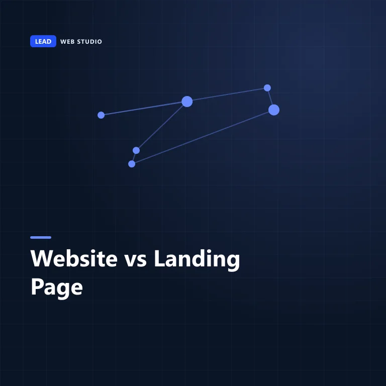 Website versus landing page — which one a business actually needs, compared plainly