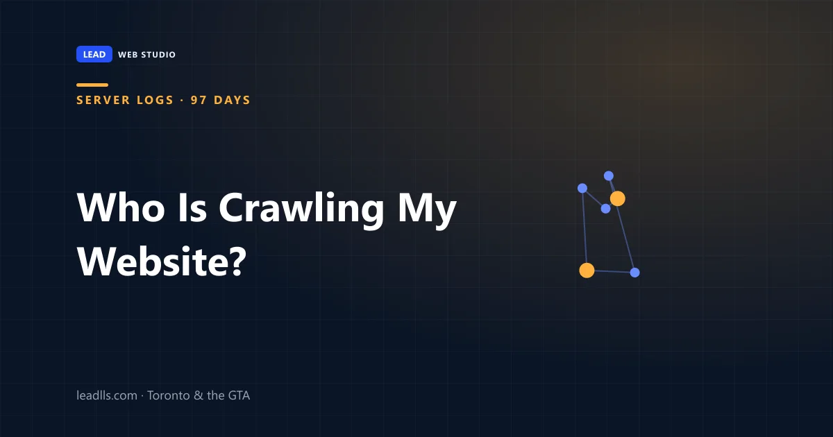 Counting which bots are crawling a small business website from 97 days of raw server logs