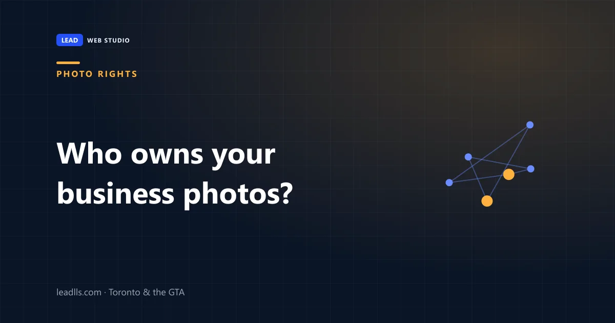 Who owns the photos of your business after you pay a photographer for a commercial shoot