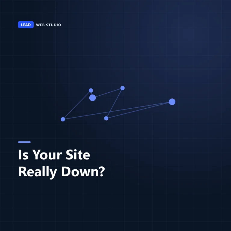 Cover graphic reading: Is your site really down?
