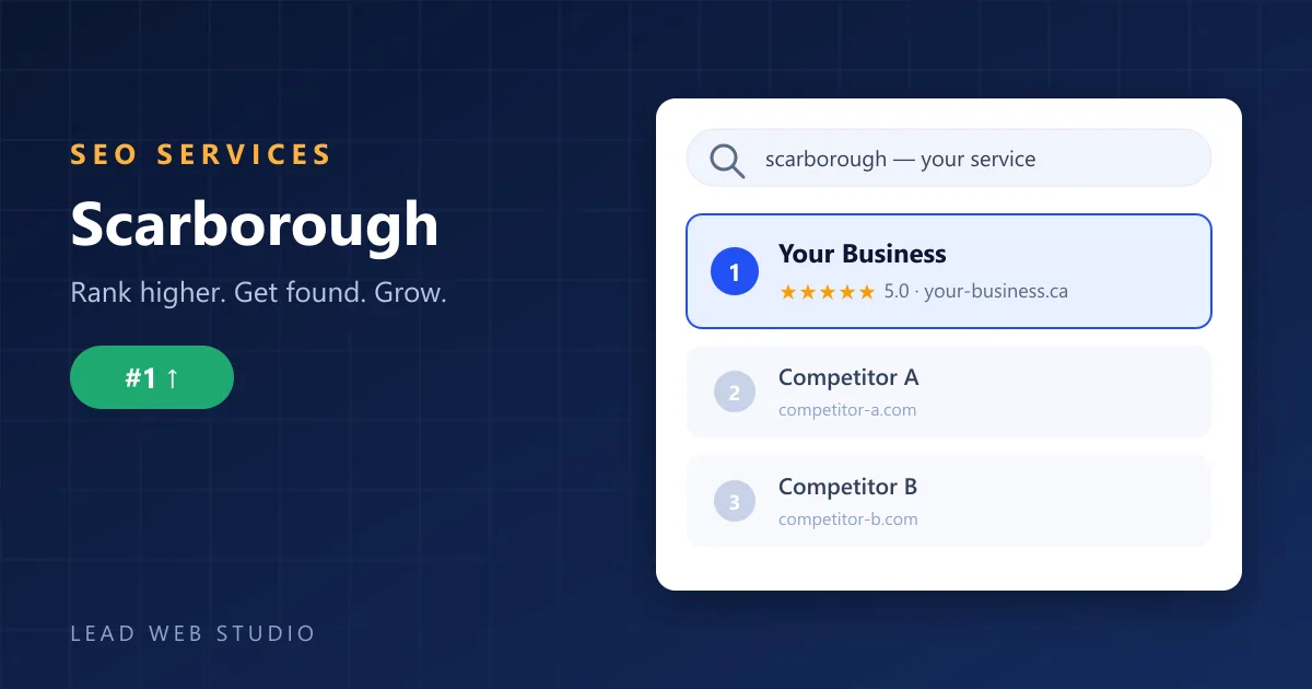 Scarborough SEO services — local business ranking number one in Google search results