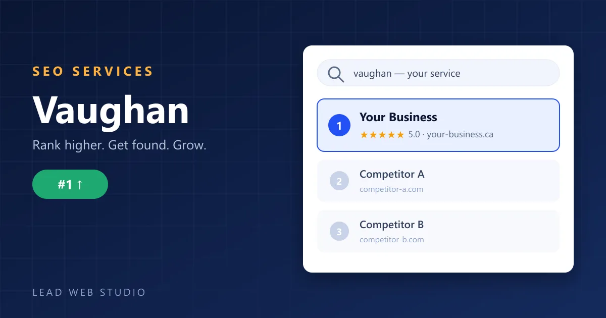 Vaughan SEO services — local business ranking number one in Google search results