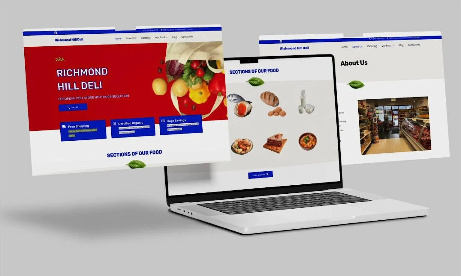 deli website design — website homepage designed by Lead Web Studio