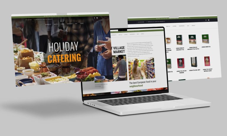Bathurst Village Market website homepage with local vendors and events