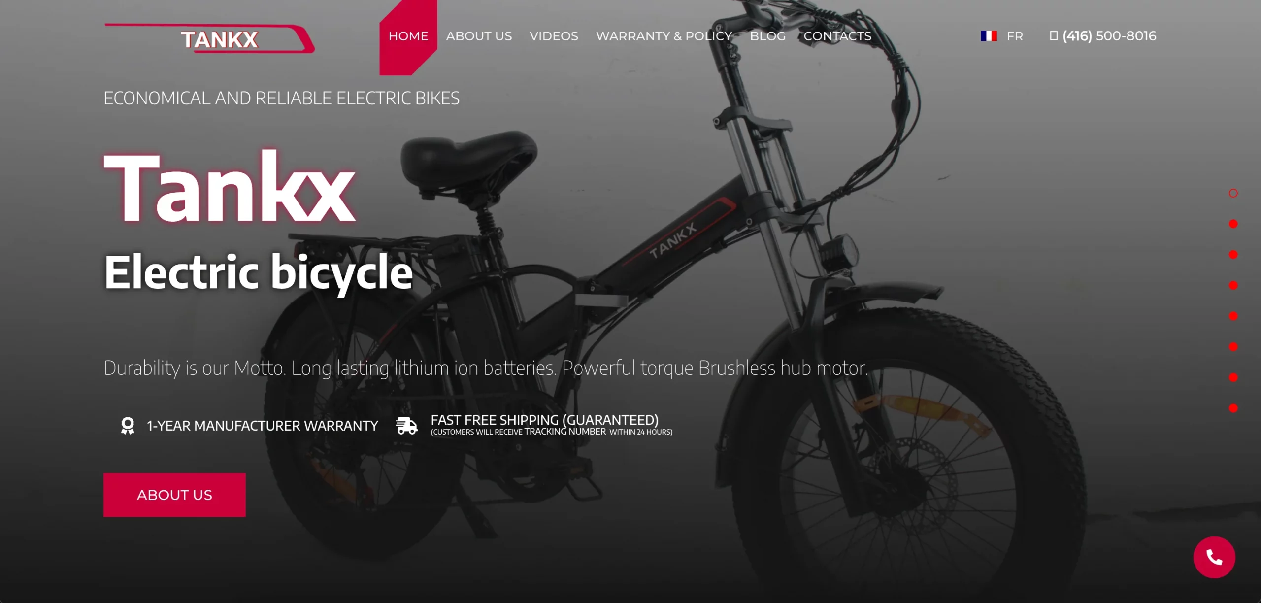 electric bike website design Toronto