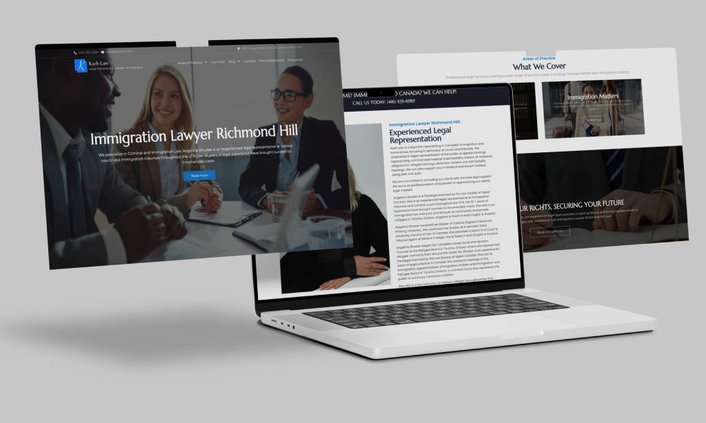 immigration lawyer website design Toronto