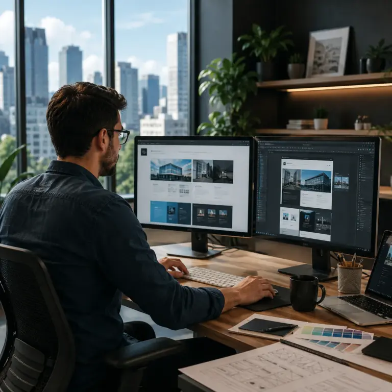 Professional website designer in North York creating SEO-friendly business websites