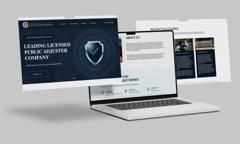 State Adjusting Services website homepage for insurance claims assistance